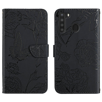 Skin Feel Butterfly Peony Embossed Leather Phone Case, For Samsung Galaxy A12, For Samsung Galaxy A13 4G, For Samsung Galaxy A13 5G, For Samsung Galaxy A20 / A30, For Samsung Galaxy A20e, For Samsung Galaxy A20s, For Samsung Galaxy A21                 ...
