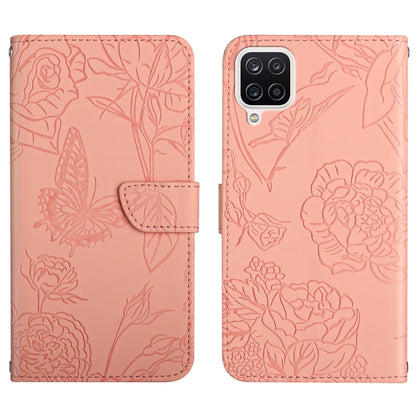 Skin Feel Butterfly Peony Embossed Leather Phone Case, For Samsung Galaxy A12, For Samsung Galaxy A13 4G, For Samsung Galaxy A13 5G, For Samsung Galaxy A20 / A30, For Samsung Galaxy A20e, For Samsung Galaxy A20s, For Samsung Galaxy A21                 ...