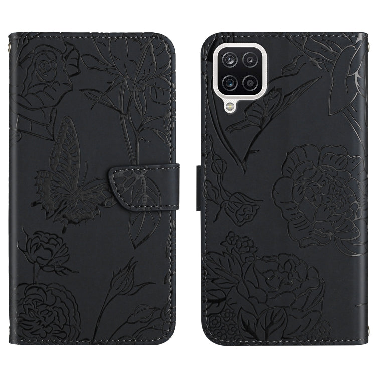 Skin Feel Butterfly Peony Embossed Leather Phone Case, For Samsung Galaxy A12, For Samsung Galaxy A13 4G, For Samsung Galaxy A13 5G, For Samsung Galaxy A20 / A30, For Samsung Galaxy A20e, For Samsung Galaxy A20s, For Samsung Galaxy A21                 ...