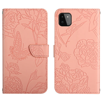 Skin Feel Butterfly Peony Embossed Leather Phone Case, For Samsung Galaxy A22 5G, For Samsung Galaxy A23 4G, For Samsung Galaxy A32 4G, For Samsung Galaxy A32 5G, For Samsung Galaxy A33 5G, For Samsung Galaxy A40, For Samsung Galaxy A41                ...