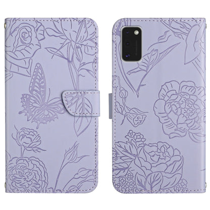 Skin Feel Butterfly Peony Embossed Leather Phone Case, For Samsung Galaxy A22 5G, For Samsung Galaxy A23 4G, For Samsung Galaxy A32 4G, For Samsung Galaxy A32 5G, For Samsung Galaxy A33 5G, For Samsung Galaxy A40, For Samsung Galaxy A41                ...