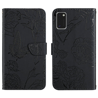 Skin Feel Butterfly Peony Embossed Leather Phone Case, For Samsung Galaxy A22 5G, For Samsung Galaxy A23 4G, For Samsung Galaxy A32 4G, For Samsung Galaxy A32 5G, For Samsung Galaxy A33 5G, For Samsung Galaxy A40, For Samsung Galaxy A41                ...
