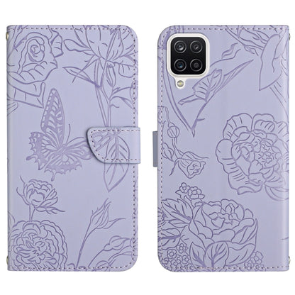 Skin Feel Butterfly Peony Embossed Leather Phone Case, For Samsung Galaxy A22 5G, For Samsung Galaxy A23 4G, For Samsung Galaxy A32 4G, For Samsung Galaxy A32 5G, For Samsung Galaxy A33 5G, For Samsung Galaxy A40, For Samsung Galaxy A41                ...