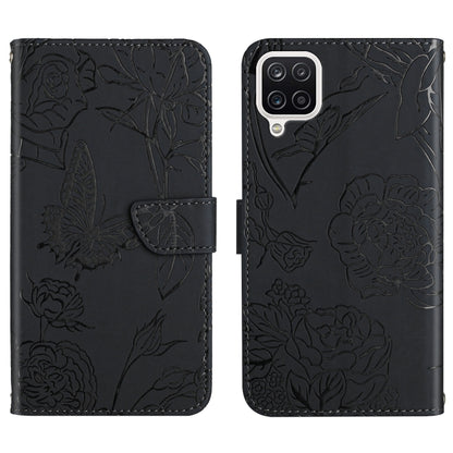 Skin Feel Butterfly Peony Embossed Leather Phone Case, For Samsung Galaxy A22 5G, For Samsung Galaxy A23 4G, For Samsung Galaxy A32 4G, For Samsung Galaxy A32 5G, For Samsung Galaxy A33 5G, For Samsung Galaxy A40, For Samsung Galaxy A41                ...