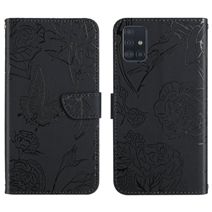 Skin Feel Butterfly Peony Embossed Leather Phone Case, For Samsung Galaxy A51, For Samsung Galaxy A51 5G, For Samsung Galaxy A53 5G, For Samsung Galaxy A70, For Samsung Galaxy A70e, For Samsung Galaxy A71, For Samsung Galaxy A71 5G                     ...