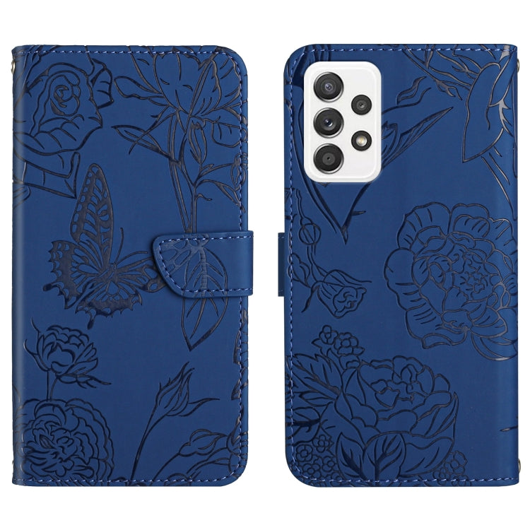 Skin Feel Butterfly Peony Embossed Leather Phone Case, For Samsung Galaxy A51, For Samsung Galaxy A51 5G, For Samsung Galaxy A53 5G, For Samsung Galaxy A70, For Samsung Galaxy A70e, For Samsung Galaxy A71, For Samsung Galaxy A71 5G                     ...
