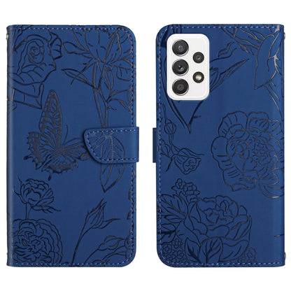 Skin Feel Butterfly Peony Embossed Leather Phone Case, For Samsung Galaxy A51, For Samsung Galaxy A51 5G, For Samsung Galaxy A53 5G, For Samsung Galaxy A70, For Samsung Galaxy A70e, For Samsung Galaxy A71, For Samsung Galaxy A71 5G                     ...