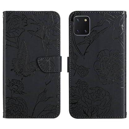 Skin Feel Butterfly Peony Embossed Leather Phone Case, For Samsung Galaxy A51, For Samsung Galaxy A51 5G, For Samsung Galaxy A53 5G, For Samsung Galaxy A70, For Samsung Galaxy A70e, For Samsung Galaxy A71, For Samsung Galaxy A71 5G                     ...