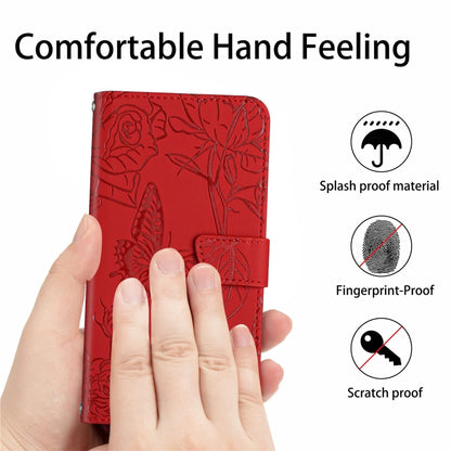 Skin Feel Butterfly Peony Embossed Leather Phone Case, For Samsung Galaxy A82, For Samsung Galaxy A91, For Samsung Galaxy F52 5G, For Samsung Galaxy F62 / M62, For Samsung Galaxy M10 / A10, For Samsung Galaxy M21, For Samsung Galaxy M31                ...