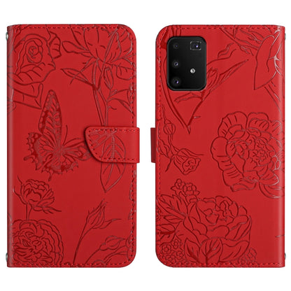 Skin Feel Butterfly Peony Embossed Leather Phone Case, For Samsung Galaxy A82, For Samsung Galaxy A91, For Samsung Galaxy F52 5G, For Samsung Galaxy F62 / M62, For Samsung Galaxy M10 / A10, For Samsung Galaxy M21, For Samsung Galaxy M31                ...