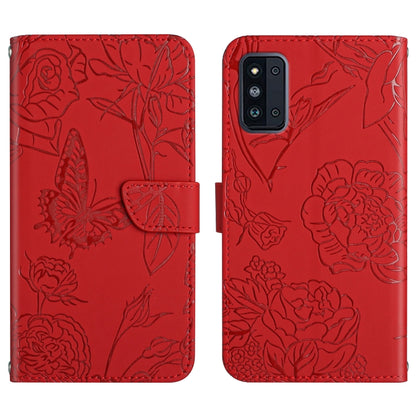 Skin Feel Butterfly Peony Embossed Leather Phone Case, For Samsung Galaxy A82, For Samsung Galaxy A91, For Samsung Galaxy F52 5G, For Samsung Galaxy F62 / M62, For Samsung Galaxy M10 / A10, For Samsung Galaxy M21, For Samsung Galaxy M31                ...