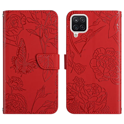 Skin Feel Butterfly Peony Embossed Leather Phone Case, For Samsung Galaxy A82, For Samsung Galaxy A91, For Samsung Galaxy F52 5G, For Samsung Galaxy F62 / M62, For Samsung Galaxy M10 / A10, For Samsung Galaxy M21, For Samsung Galaxy M31                ...