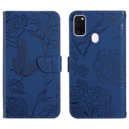 Skin Feel Butterfly Peony Embossed Leather Phone Case, For Samsung Galaxy A82, For Samsung Galaxy A91, For Samsung Galaxy F52 5G, For Samsung Galaxy F62 / M62, For Samsung Galaxy M10 / A10, For Samsung Galaxy M21, For Samsung Galaxy M31                ...