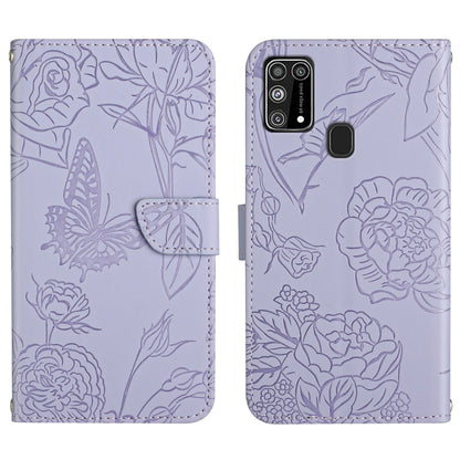 Skin Feel Butterfly Peony Embossed Leather Phone Case, For Samsung Galaxy A82, For Samsung Galaxy A91, For Samsung Galaxy F52 5G, For Samsung Galaxy F62 / M62, For Samsung Galaxy M10 / A10, For Samsung Galaxy M21, For Samsung Galaxy M31                ...