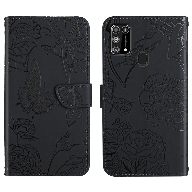 Skin Feel Butterfly Peony Embossed Leather Phone Case, For Samsung Galaxy A82, For Samsung Galaxy A91, For Samsung Galaxy F52 5G, For Samsung Galaxy F62 / M62, For Samsung Galaxy M10 / A10, For Samsung Galaxy M21, For Samsung Galaxy M31                ...