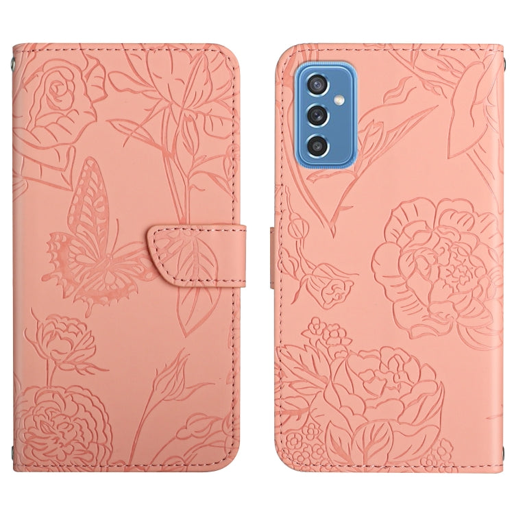 Skin Feel Butterfly Peony Embossed Leather Phone Case, For Samsung Galaxy A82, For Samsung Galaxy A91, For Samsung Galaxy F52 5G, For Samsung Galaxy F62 / M62, For Samsung Galaxy M10 / A10, For Samsung Galaxy M21, For Samsung Galaxy M31                ...