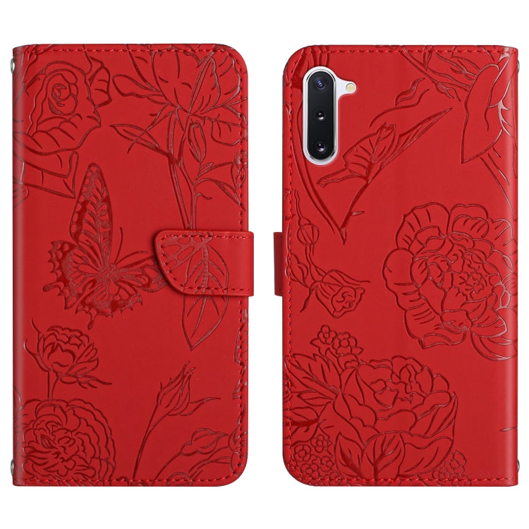Skin Feel Butterfly Peony Embossed Leather Phone Case, For Samsung Galaxy Note10, For Samsung Galaxy Note10+, For Samsung Galaxy Note20, For Samsung Galaxy Note20 Ultra, For Samsung Galaxy S10, For Samsung Galaxy S10+, For Samsung Galaxy S10e          ...