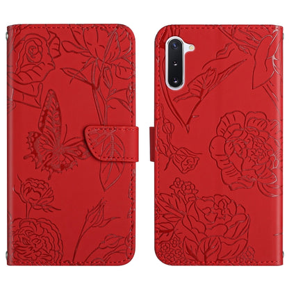 Skin Feel Butterfly Peony Embossed Leather Phone Case, For Samsung Galaxy Note10, For Samsung Galaxy Note10+, For Samsung Galaxy Note20, For Samsung Galaxy Note20 Ultra, For Samsung Galaxy S10, For Samsung Galaxy S10+, For Samsung Galaxy S10e          ...