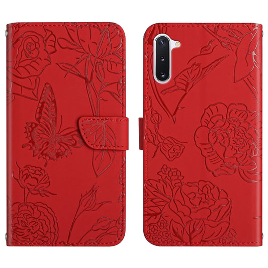 Skin Feel Butterfly Peony Embossed Leather Phone Case, For Samsung Galaxy Note10, For Samsung Galaxy Note10+, For Samsung Galaxy Note20, For Samsung Galaxy Note20 Ultra, For Samsung Galaxy S10, For Samsung Galaxy S10+, For Samsung Galaxy S10e          ...