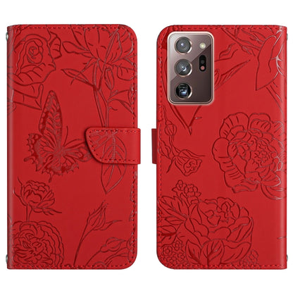 Skin Feel Butterfly Peony Embossed Leather Phone Case, For Samsung Galaxy Note10, For Samsung Galaxy Note10+, For Samsung Galaxy Note20, For Samsung Galaxy Note20 Ultra, For Samsung Galaxy S10, For Samsung Galaxy S10+, For Samsung Galaxy S10e          ...