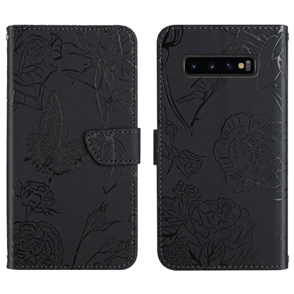 Skin Feel Butterfly Peony Embossed Leather Phone Case, For Samsung Galaxy Note10, For Samsung Galaxy Note10+, For Samsung Galaxy Note20, For Samsung Galaxy Note20 Ultra, For Samsung Galaxy S10, For Samsung Galaxy S10+, For Samsung Galaxy S10e          ...