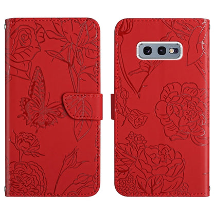 Skin Feel Butterfly Peony Embossed Leather Phone Case, For Samsung Galaxy Note10, For Samsung Galaxy Note10+, For Samsung Galaxy Note20, For Samsung Galaxy Note20 Ultra, For Samsung Galaxy S10, For Samsung Galaxy S10+, For Samsung Galaxy S10e          ...