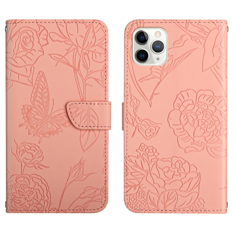 Skin Feel Butterfly Peony Embossed Leather Phone Case, For iPhone 13, For iPhone 13 mini, For iPhone 13 Pro, For iPhone 13 Pro Max, For iPhone XS / X, For iPhone XR, For iPhone XS Max