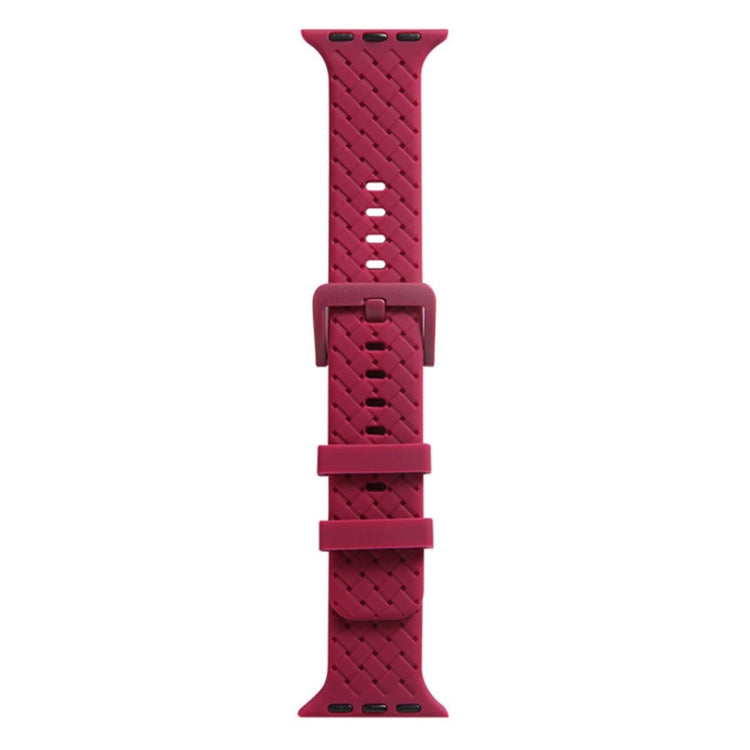 Braided Texture Silicone Watchband For Apple Watch Series, 7 41mm / 6&SE&5&4 40mm / 3&2&1 38mm, 7 45mm / 6&SE&5&4 44mm / 3&2&1 42mm
