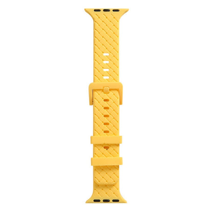Braided Texture Silicone Watchband For Apple Watch Series, 7 41mm / 6&SE&5&4 40mm / 3&2&1 38mm, 7 45mm / 6&SE&5&4 44mm / 3&2&1 42mm