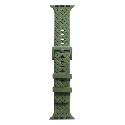 Braided Texture Silicone Watchband For Apple Watch Series, 7 41mm / 6&SE&5&4 40mm / 3&2&1 38mm, 7 45mm / 6&SE&5&4 44mm / 3&2&1 42mm