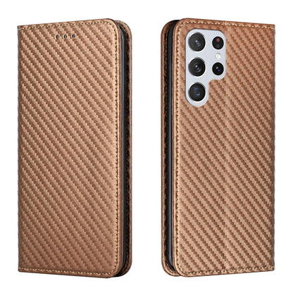 Carbon Fiber Texture Flip Holder Leather Phone Case, For Samsung Galaxy A13 5G, For Samsung Galaxy A33 5G, For Samsung Galaxy A53, For Samsung Galaxy S22 Ultra 5G, For Samsung Galaxy S22 5G, For Samsung Galaxy S22+ 5G, For OPPO A16, For vivo Y21
