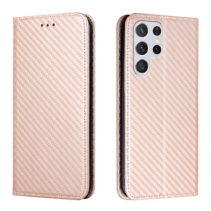 Carbon Fiber Texture Flip Holder Leather Phone Case, For Samsung Galaxy A13 5G, For Samsung Galaxy A33 5G, For Samsung Galaxy A53, For Samsung Galaxy S22 Ultra 5G, For Samsung Galaxy S22 5G, For Samsung Galaxy S22+ 5G, For OPPO A16, For vivo Y21