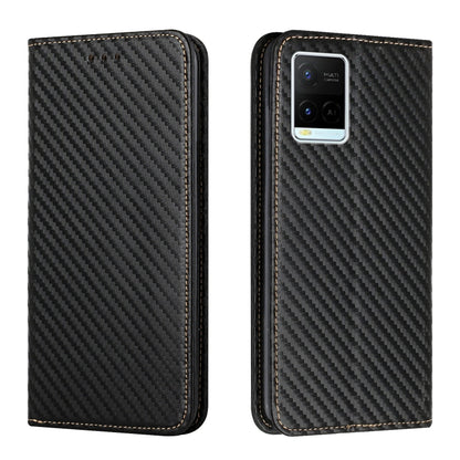 Carbon Fiber Texture Flip Holder Leather Phone Case, For Samsung Galaxy A13 5G, For Samsung Galaxy A33 5G, For Samsung Galaxy A53, For Samsung Galaxy S22 Ultra 5G, For Samsung Galaxy S22 5G, For Samsung Galaxy S22+ 5G, For OPPO A16, For vivo Y21