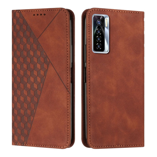 Diamond Splicing Skin Feel Magnetic Leather Phone Case, For Tecno Camon 17P / 17 Pro, For Tecno Camon 18P / 18, For Tecno Camon 18 Premier, For Tecno POP 5 LTE, For Tecno Pova 2, For Tecno Pova Neo, For Tecno Spark 7, For Tecno Spark 8P