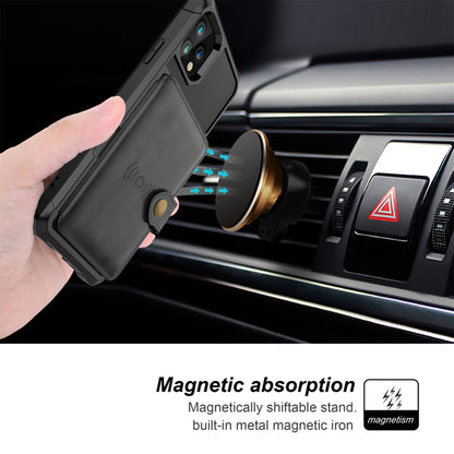 Magnetic Wallet Card Bag Leather Case, For iPhone 11 Pro Max, For iPhone X / XS, For iPhone XR, For iPhone XS Max, For iPhone SE 2022 / 2020 / 7 / 8, For iPhone 8 Plus / 7 Plus / 6 Plus
