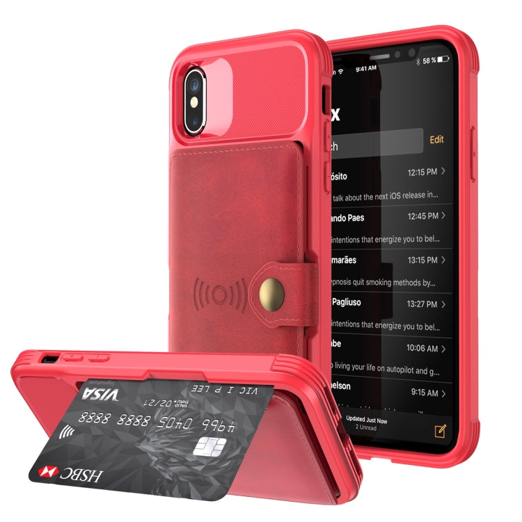 Magnetic Wallet Card Bag Leather Case, For iPhone 11 Pro Max, For iPhone X / XS, For iPhone XR, For iPhone XS Max, For iPhone SE 2022 / 2020 / 7 / 8, For iPhone 8 Plus / 7 Plus / 6 Plus