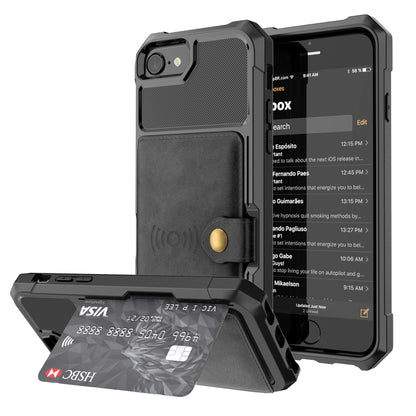Magnetic Wallet Card Bag Leather Case, For iPhone 11 Pro Max, For iPhone X / XS, For iPhone XR, For iPhone XS Max, For iPhone SE 2022 / 2020 / 7 / 8, For iPhone 8 Plus / 7 Plus / 6 Plus