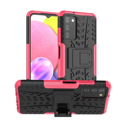 Tire Texture TPU + PC Phone Case with Holder, For Motorola Moto G Stylus 2022 4G, For Samsung Galaxy A03S 2022 165.8mm US