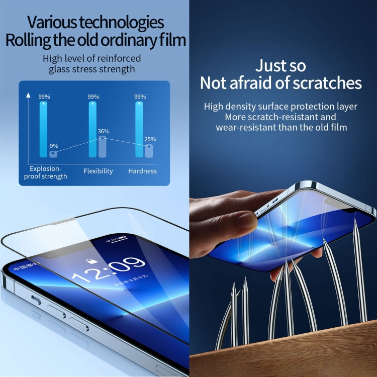 For iPhone 17e / 16e / 13 / 13 Pro 25pcs Fast Attach Dust-proof Anti-static Tempered Glass Film, For iPhone 13 mini (25PCS), For iPhone 17e / 16e / 13 / 13 Pro (25PCS), For iPhone 13 Pro Max (25PCS), For iPhone 12 mini(25PCS)                           ...