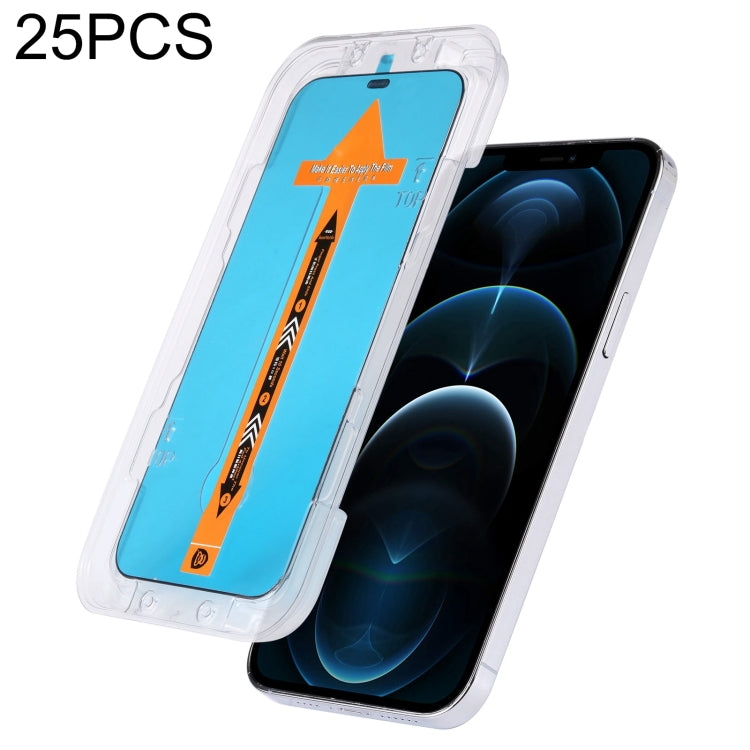 For iPhone 17e / 16e / 13 / 13 Pro 25pcs Fast Attach Dust-proof Anti-static Tempered Glass Film, For iPhone 13 mini (25PCS), For iPhone 17e / 16e / 13 / 13 Pro (25PCS), For iPhone 13 Pro Max (25PCS), For iPhone 12 mini(25PCS)                           ...