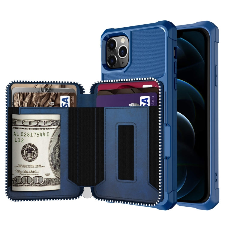 Zipper Wallet Card Bag PU Back Case, For iPhone 12 mini, For iPhone 12 / 12 Pro, For iPhone 12 Pro Max, For iPhone 11 Pro, For iPhone 11 Pro Max, For iPhone XR, For iPhone XS Max, For iPhone SE 2022 / SE 2020 / 7 / 8 / 6 / 6s                           ...