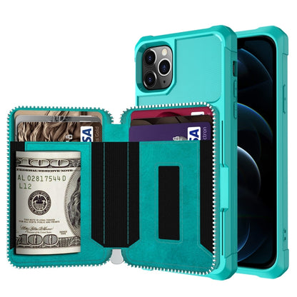 Zipper Wallet Card Bag PU Back Case, For iPhone 12 mini, For iPhone 12 / 12 Pro, For iPhone 12 Pro Max, For iPhone 11 Pro, For iPhone 11 Pro Max, For iPhone XR, For iPhone XS Max, For iPhone SE 2022 / SE 2020 / 7 / 8 / 6 / 6s                           ...