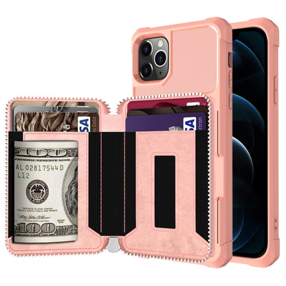 Zipper Wallet Card Bag PU Back Case, For iPhone 12 mini, For iPhone 12 / 12 Pro, For iPhone 12 Pro Max, For iPhone 11 Pro, For iPhone 11 Pro Max, For iPhone XR, For iPhone XS Max, For iPhone SE 2022 / SE 2020 / 7 / 8 / 6 / 6s                           ...