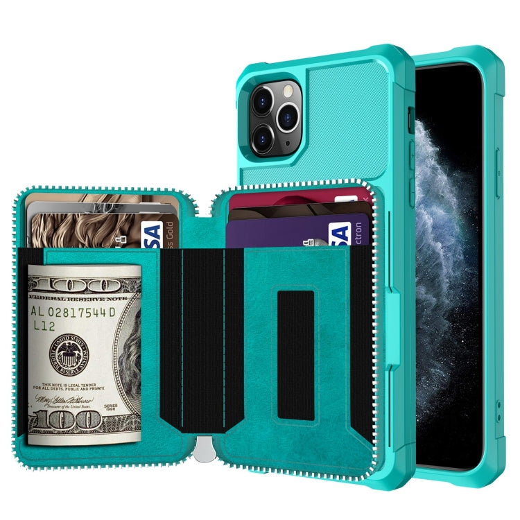 Zipper Wallet Card Bag PU Back Case, For iPhone 12 mini, For iPhone 12 / 12 Pro, For iPhone 12 Pro Max, For iPhone 11 Pro, For iPhone 11 Pro Max, For iPhone XR, For iPhone XS Max, For iPhone SE 2022 / SE 2020 / 7 / 8 / 6 / 6s                           ...