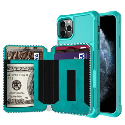 Zipper Wallet Card Bag PU Back Case, For iPhone 12 mini, For iPhone 12 / 12 Pro, For iPhone 12 Pro Max, For iPhone 11 Pro, For iPhone 11 Pro Max, For iPhone XR, For iPhone XS Max, For iPhone SE 2022 / SE 2020 / 7 / 8 / 6 / 6s                           ...