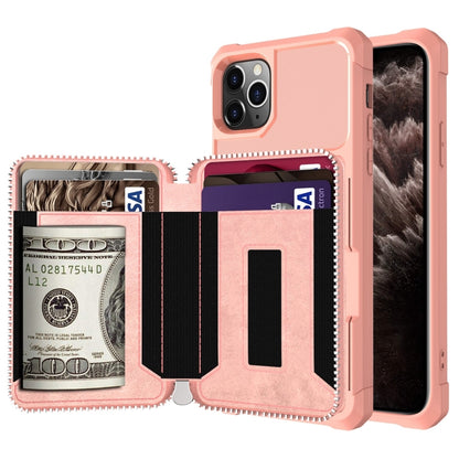 Zipper Wallet Card Bag PU Back Case, For iPhone 12 mini, For iPhone 12 / 12 Pro, For iPhone 12 Pro Max, For iPhone 11 Pro, For iPhone 11 Pro Max, For iPhone XR, For iPhone XS Max, For iPhone SE 2022 / SE 2020 / 7 / 8 / 6 / 6s                           ...