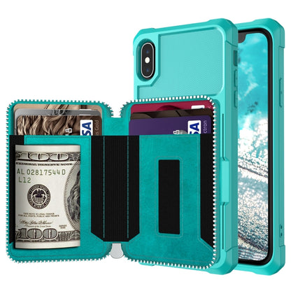 Zipper Wallet Card Bag PU Back Case, For iPhone 12 mini, For iPhone 12 / 12 Pro, For iPhone 12 Pro Max, For iPhone 11 Pro, For iPhone 11 Pro Max, For iPhone XR, For iPhone XS Max, For iPhone SE 2022 / SE 2020 / 7 / 8 / 6 / 6s                           ...