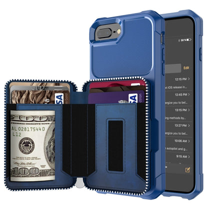 Zipper Wallet Card Bag PU Back Case, For iPhone 12 mini, For iPhone 12 / 12 Pro, For iPhone 12 Pro Max, For iPhone 11 Pro, For iPhone 11 Pro Max, For iPhone XR, For iPhone XS Max, For iPhone SE 2022 / SE 2020 / 7 / 8 / 6 / 6s                           ...