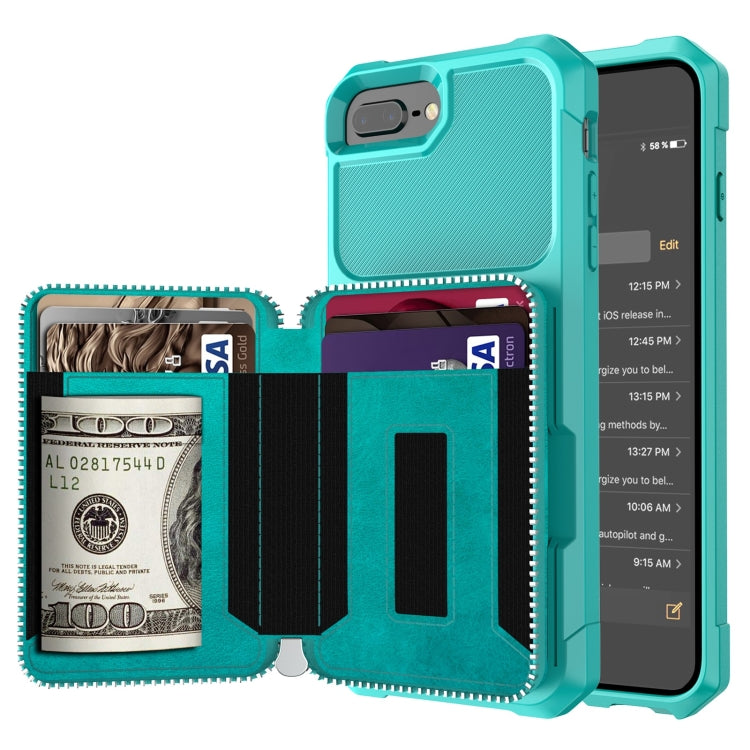 Zipper Wallet Card Bag PU Back Case, For iPhone 12 mini, For iPhone 12 / 12 Pro, For iPhone 12 Pro Max, For iPhone 11 Pro, For iPhone 11 Pro Max, For iPhone XR, For iPhone XS Max, For iPhone SE 2022 / SE 2020 / 7 / 8 / 6 / 6s                           ...