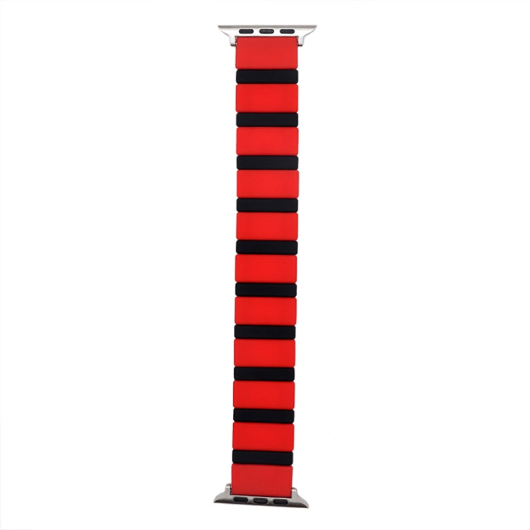 Silicone Splicing Watchband For Apple Watch Series, 7 41mm / 6&SE&5&4 40mm / 3&2&1 38mm, 7 45mm / 6&SE&5&4 44mm / 3&2&1 42mm